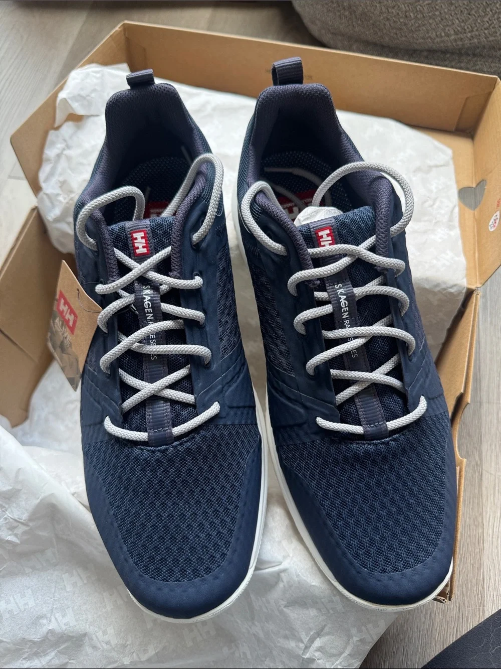 Helly Hansen Navy and White Men's Athletic Sneakers